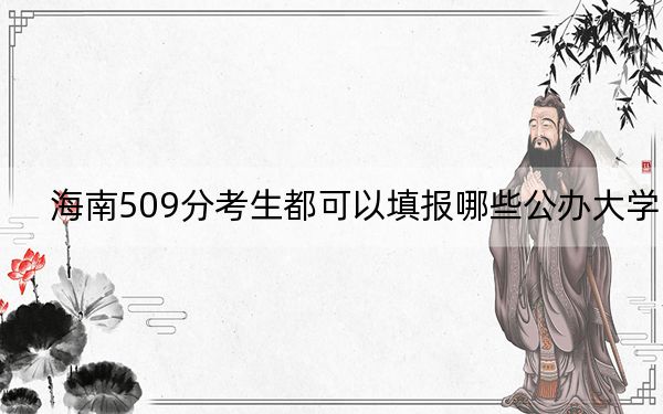 海南509分考生都可以填报哪些公办大学？