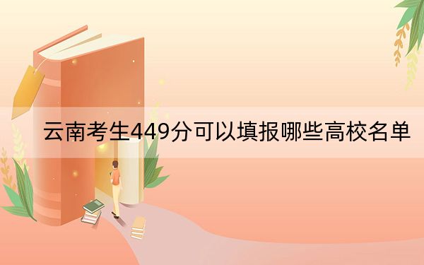 云南考生449分可以填报哪些高校名单？（供2025年考生参考）