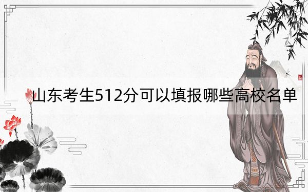 山东考生512分可以填报哪些高校名单？（附带近三年512分大学录取名单）