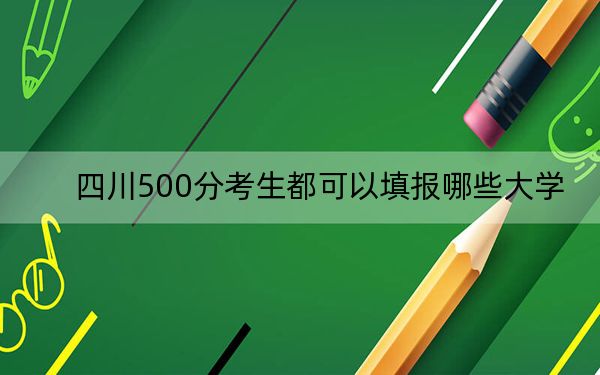 四川500分考生都可以填报哪些大学？ 2025年高考可以填报53所大学