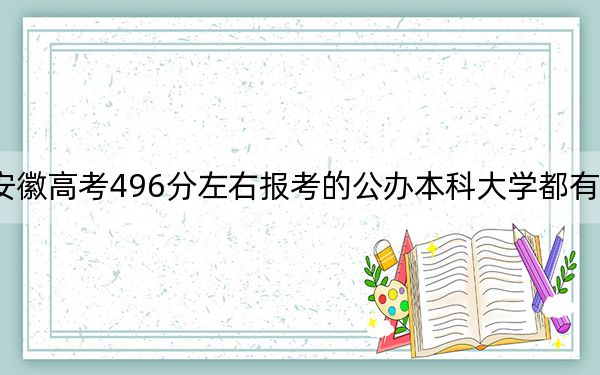 安徽高考496分左右报考的公办本科大学都有哪些？（附带近三年高考大学录取名单）