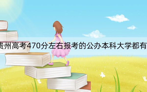 贵州高考470分左右报考的公办本科大学都有哪些？ 2025年高考可以填报25所大学