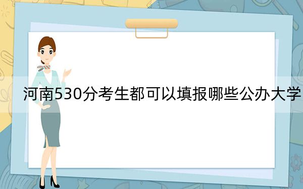 河南530分考生都可以填报哪些公办大学？ 2024年高考有39所最低分在530左右的大学