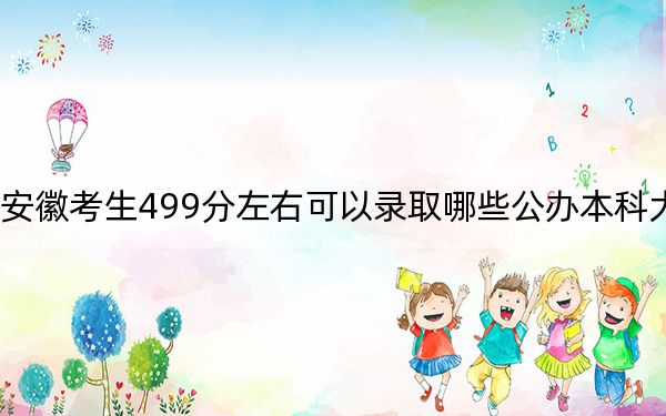 安徽考生499分左右可以录取哪些公办本科大学？（供2025年考生参考）