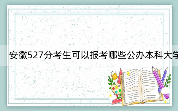 安徽527分考生可以报考哪些公办本科大学？