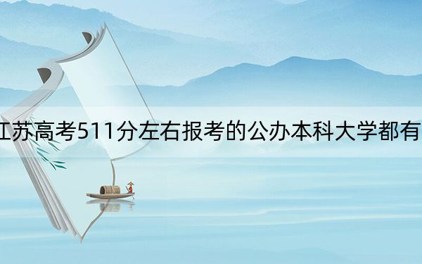 江苏高考511分左右报考的公办本科大学都有哪些？ 2025年高考可以填报70所大学