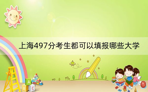 上海497分考生都可以填报哪些大学？（附带2022-2024年497左右大学名单）