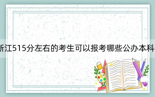 浙江515分左右的考生可以报考哪些公办本科大学？（供2025届高三考生参考）