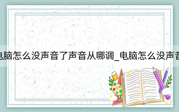 电脑怎么没声音了声音从哪调_电脑怎么没声音了