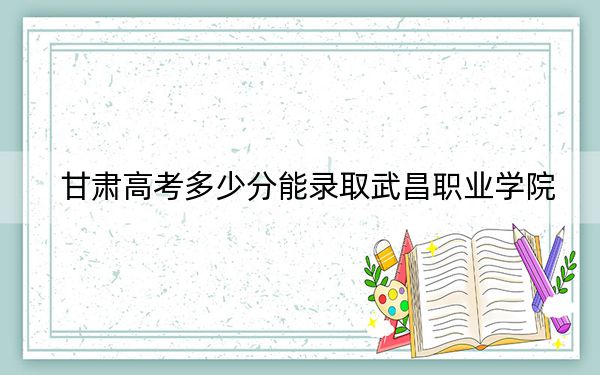 甘肃高考多少分能录取武昌职业学院？附2022-2024年最低录取分数线