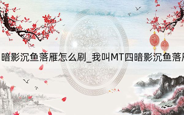 我叫MT四暗影沉鱼落雁怎么刷_我叫MT四暗影沉鱼落雁刷法 快吧手游