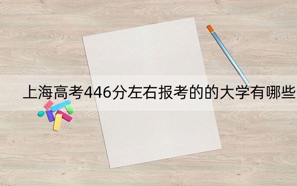 上海高考446分左右报考的的大学有哪些？（供2025届考生填报志愿参考）