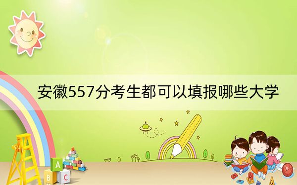 安徽557分考生都可以填报哪些大学？ 2025年高考可以填报51所大学